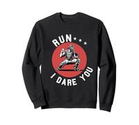 Funny Baseball Catcher Run I Dare You Backstop Battery Mate Sudadera