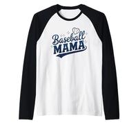 Funny Baseball Mama Print Softball Mom Mother's Day Camiseta Manga Raglan