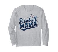 Funny Baseball Mama Print Softball Mom Mother's Day Manga Larga
