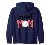 Funny Baseball Mom Leopard Print 4 Softball Mom Mother's Day Sudadera con Capucha