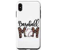 Funny Baseball Mom Leopard Print Softball Mom Mother's Day Carcasa para iPhone XS MAX