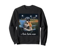 Funny Baseball Mom Schnauzer Yo Vivo aquí Ahora Sudadera