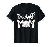 Funny Baseball Mom White Print Softball Mom Mother's Day Camiseta