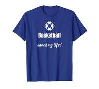 Funny Basketball Saved My Life Basketball Lover Ball Player Camiseta, Hombre, Azul Real, XL