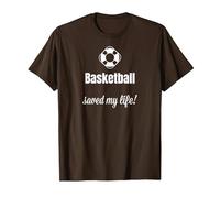 Funny Basketball Saved My Life Basketball Lover Ball Player Camiseta, Hombre, Marrón, XXL