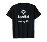 Funny Basketball Saved My Life Basketball Lover Ball Player Camiseta, Hombre, Negro, XXL