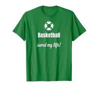 Funny Basketball Saved My Life Basketball Lover Ball Player Camiseta, Hombre, Verde Kelly, M