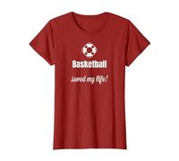 Funny Basketball Saved My Life Basketball Lover Ball Player Camiseta, Mujer, Arándano, XXL
