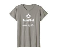 Funny Basketball Saved My Life Basketball Lover Ball Player Camiseta, Mujer, Pizarra, XXL