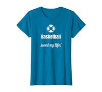 Funny Basketball Saved My Life Basketball Lover Ball Player Camiseta, Mujer, Zafiro, XXL