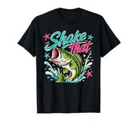Funny Bass Fishing Graphic Largemouth Lake Angler Humor Camiseta