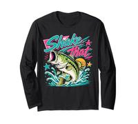 Funny Bass Fishing Graphic Largemouth Lake Angler Humor Manga Larga