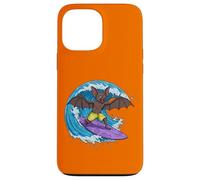 Funny Bat está surfeando una ola del océano 1 - Fan Fun Carcasa para iPhone 13 Pro Max