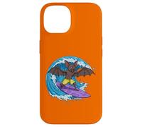 Funny Bat está surfeando una ola del océano 1 - Fan Fun Carcasa para iPhone 14