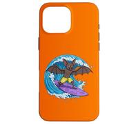Funny Bat está surfeando una ola del océano 1 - Fan Fun Carcasa para iPhone 16 Pro Max