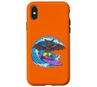 Funny Bat está surfeando una ola del océano 1 - Fan Fun Carcasa para iPhone X/XS