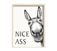 Funny Bathroom Art - Canvas Animal Poster for Humor | Cotton Canvas with Vibrant Print, Wall Decor Pictures for Toilet Living Room Bedroom Hallway Farmhouse Hotel Restaurant Gallery Housewarming