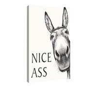 Funny Bathroom Canvas Wall Art - 12x16 Inch Modern Humor Print, Decorative Bathroom Picture Delivering Eye Catching Style, Wall Decoration Supporting | Contemporary Home Interior Display Home