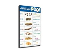 Funny Bathroom Canvas Wall Art Digestive Health Chart Poster Medical Humor Print for Restroom Doctor Office Home Decor(Unframed,12X18inch(30X45cm))