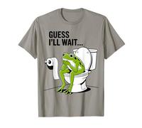 Funny Bathroom Frog I Supongo Que esperaré Humor Camiseta