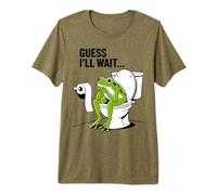 Funny Bathroom Frog I Supongo Que esperaré Humor Camiseta Premium