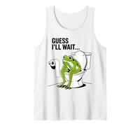 Funny Bathroom Frog I Supongo Que esperaré Humor Camiseta sin Mangas