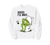 Funny Bathroom Frog I Supongo Que esperaré Humor Sudadera