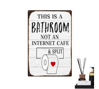 Funny Bathroom Pictures | 12x8 Inch Humorous Home Decor,This Is A Bathroom Not An Internet Cafe Sign,for Home Office Apartment Restaurant Bar Toilet Washroom
