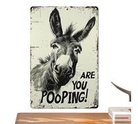 Funny Bathroom Signs | Pre-Drilled Holes Humorous Decoration | Rustic Restroom Decor Wall Art | Best Seat In The House Hanging plaqué For Toilet Washroom Guest Room Indoor Outdoor Use