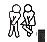 Funny Bathroom Wall Art - Cartel decorativo decorativo acrílico resistente a la decoloración | Funny Bathroom Signs | For Home Hotel Restaurant Parties Gatherings Public Spaces Outdoor Areas Hallway