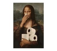 Funny Bathroom Wall Art, Pinching Nose Canvas Artwork Decor, Restroom Poster Print | Humorous Home Decoration, Creative Wall Poster, Quirky Art Piece For Apartment Hotel Office Living Room Bedroom