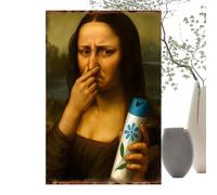 Funny Bathroom Wall Art, Pinching Nose Canvas Artwork Decor, Restroom Poster Print | Humorous Home Decoration, Creative Wall Poster, Quirky Art Piece For Apartment Hotel Office Living Room Bedroom