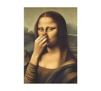 Funny Bathroom Wall Art - Vintage Humor Whimsical Funny Poster, Bathroomm Wall Painting Decoration, mona lisa bathroom art painting, Monalisa Bathroomm Arts With Bad Odor, walls stickers for bathrom