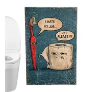 Funny Bathroom Wall Decor, Humor Retro Metal Sign, 20x30cm Plate with Collectible Design, Art Piece for Toilet Hotel Restaurant Garden, Wall Accessories, Metal Decor for Indoor Holiday Party Home Room