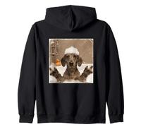 Funny Bathtub Dog Dachshund Selfie Sudadera con Capucha