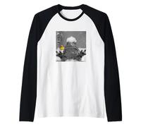Funny Bathtub Frog Selfie Camiseta Manga Raglan