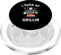 Funny BBQ Fail Burn The Food 4 de julio Grillin Grilling Men PopSockets PopGrip para MagSafe