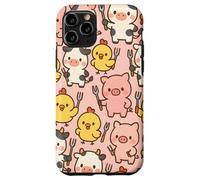 Funny BBQ Farm Animals Kawaii Barnyard Crew Pattern Carcasa para iPhone 11 Pro