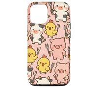 Funny BBQ Farm Animals Kawaii Barnyard Crew Pattern Carcasa para iPhone 12/12 Pro