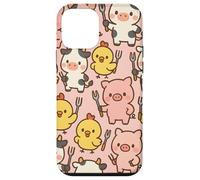 Funny BBQ Farm Animals Kawaii Barnyard Crew Pattern Carcasa para iPhone 12 Mini