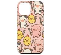Funny BBQ Farm Animals Kawaii Barnyard Crew Pattern Carcasa para iPhone 12 Pro MAX