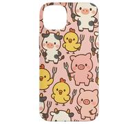 Funny BBQ Farm Animals Kawaii Barnyard Crew Pattern Carcasa para iPhone 14 Plus