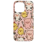 Funny BBQ Farm Animals Kawaii Barnyard Crew Pattern Carcasa para iPhone 14 Pro MAX