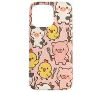 Funny BBQ Farm Animals Kawaii Barnyard Crew Pattern Carcasa para iPhone 15 Pro MAX