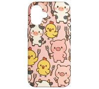 Funny BBQ Farm Animals Kawaii Barnyard Crew Pattern Carcasa para iPhone 16