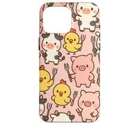 Funny BBQ Farm Animals Kawaii Barnyard Crew Pattern Carcasa para iPhone 16 Pro MAX