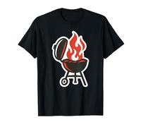 Funny BBQ Flame King, Backyard Cookout Fire Humor Camiseta