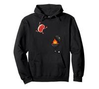Funny BBQ Grilling Steak Jumping On Grill Sudadera con Capucha