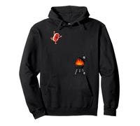 Funny BBQ Grilling Steak Jumping On Grill Sudadera con Capucha