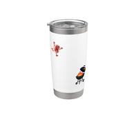 Funny BBQ Grilling Steak Jumping On Grill Vaso térmico de acero inoxidable de doble pared
